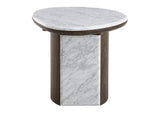 LV04566 Haidar End Table with Natural Marble