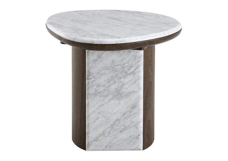 LV04566 Haidar End Table with Natural Marble