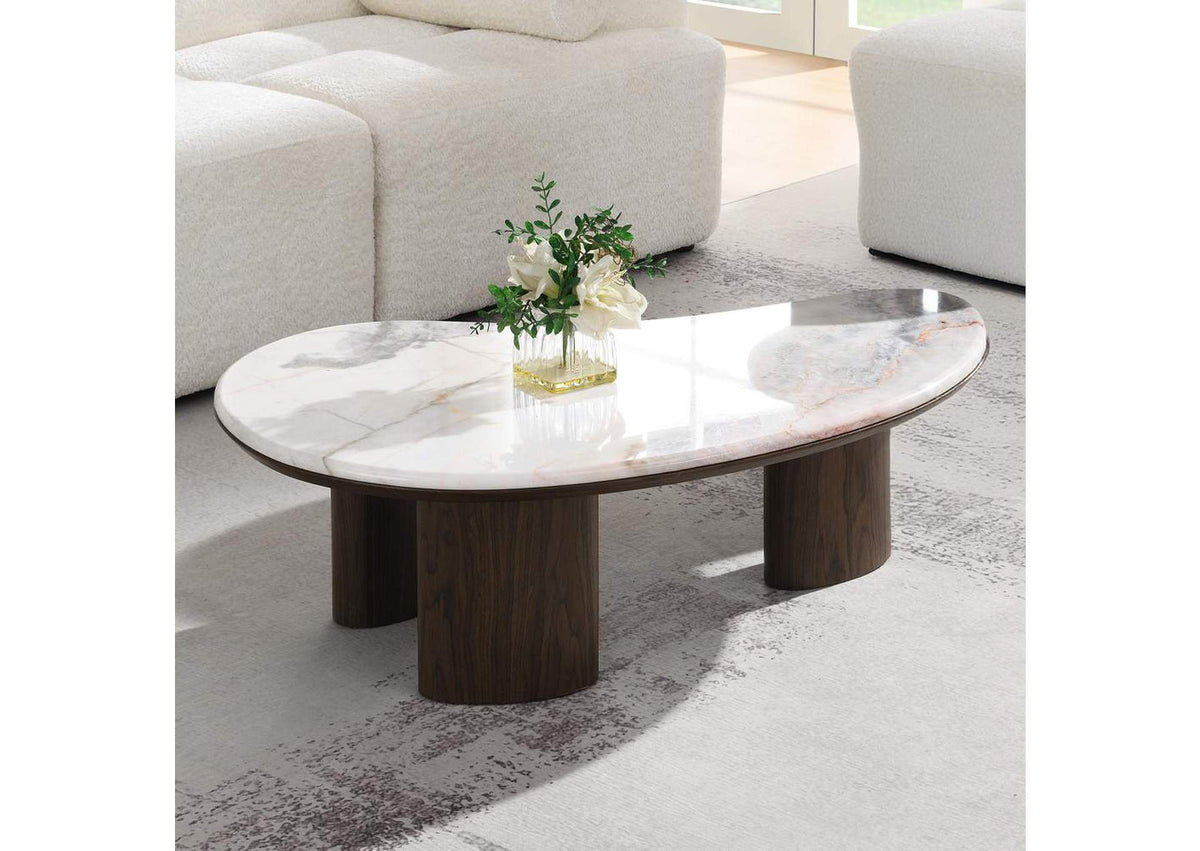 LV04575 Hanale Coffee Table with Natural Marble