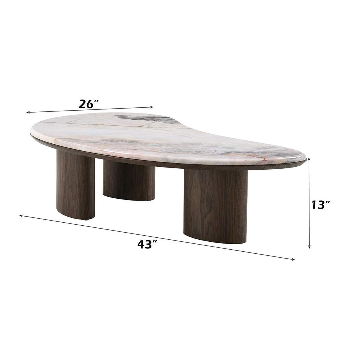 LV04575 Hanale Coffee Table with Natural Marble