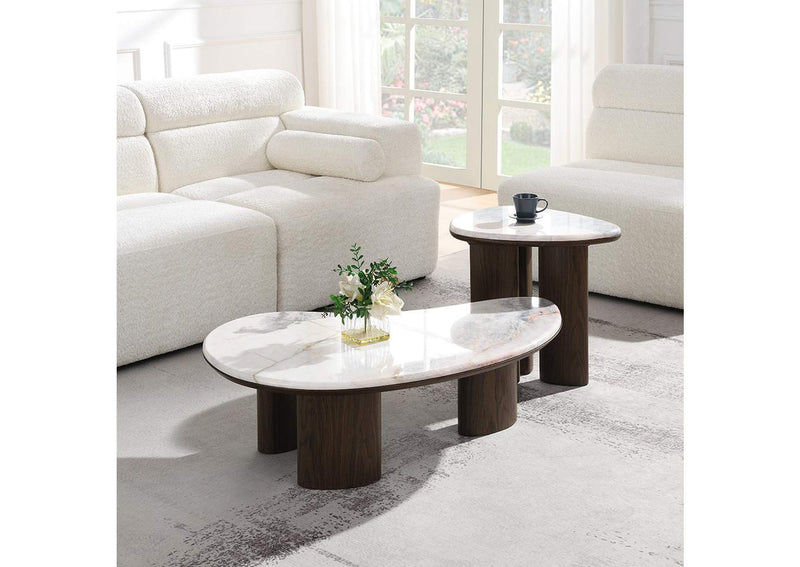 LV04575 Hanale Coffee Table with Natural Marble