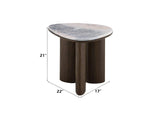 LV04576 Hanale End Table with Natural Marble