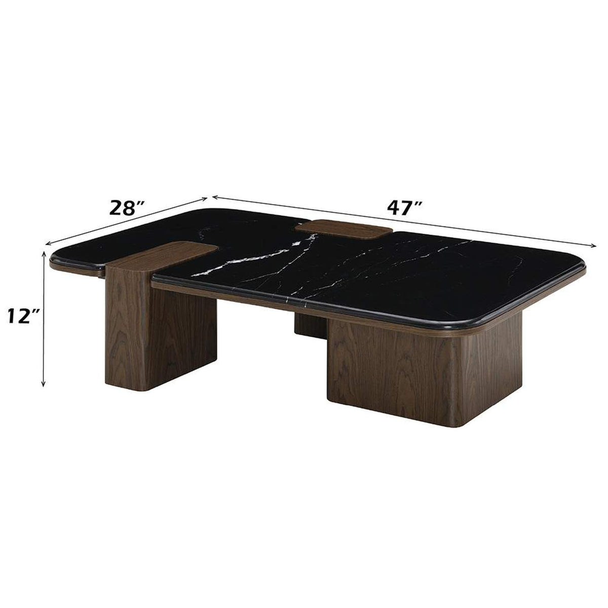 LV04595 Dana Coffee Table with Natural Marble