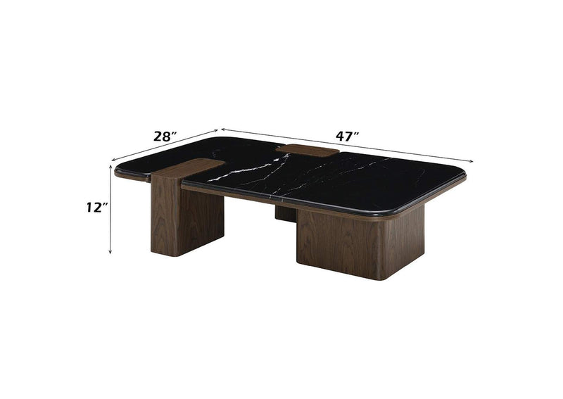 LV04595 Dana Coffee Table with Natural Marble