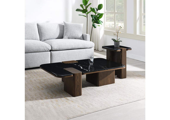 LV04596 Dana End Table with Natural Marble