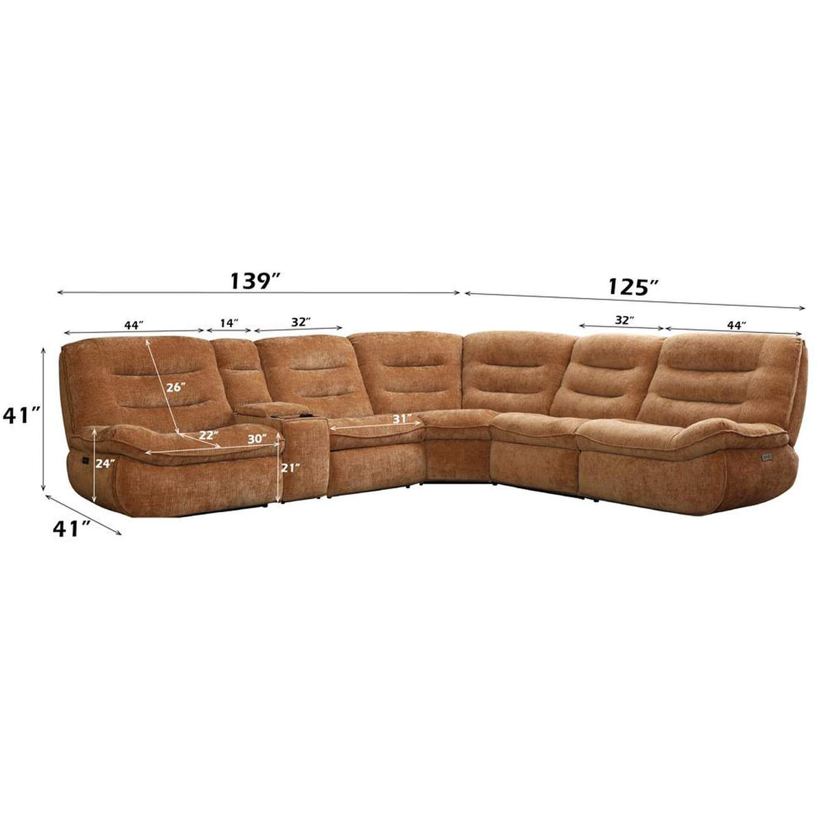 LV04650 Emmy Power Motion Sectional Sofa
