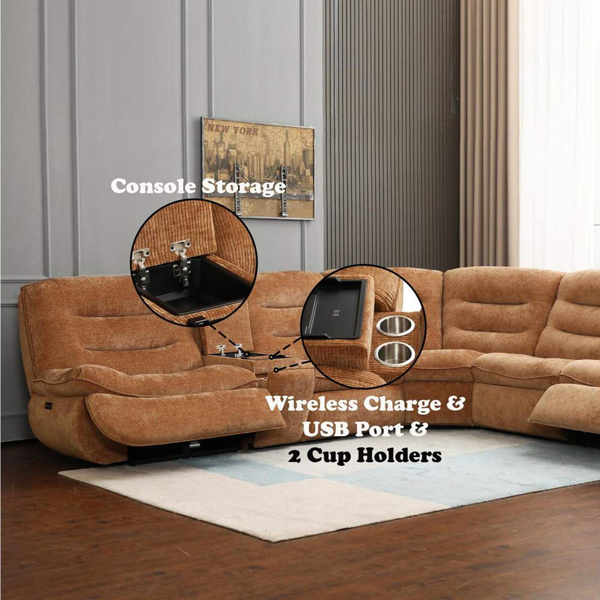 LV04650 Emmy Power Motion Sectional Sofa
