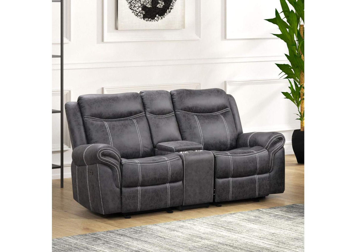 LV04671 Zubaida Power Glider Motion Loveseat with USB