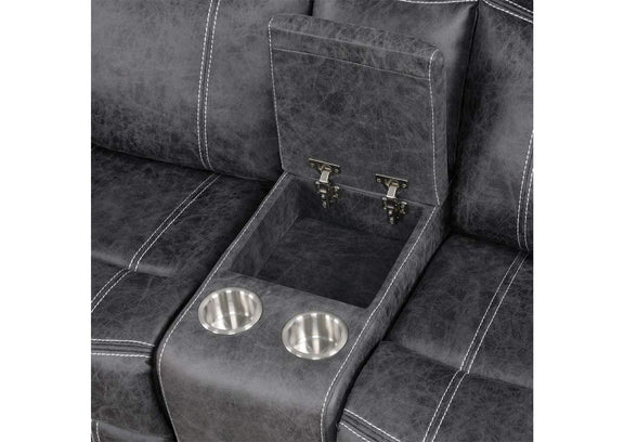 LV04671 Zubaida Power Glider Motion Loveseat with USB