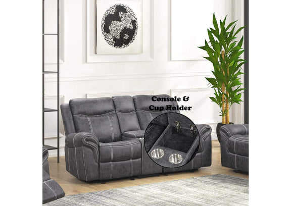 LV04671 Zubaida Power Glider Motion Loveseat with USB