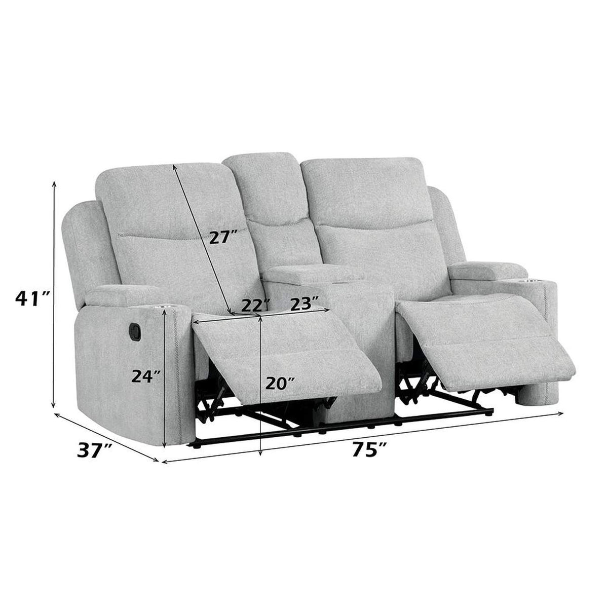LV04681 Galya Motion Loveseat with Console