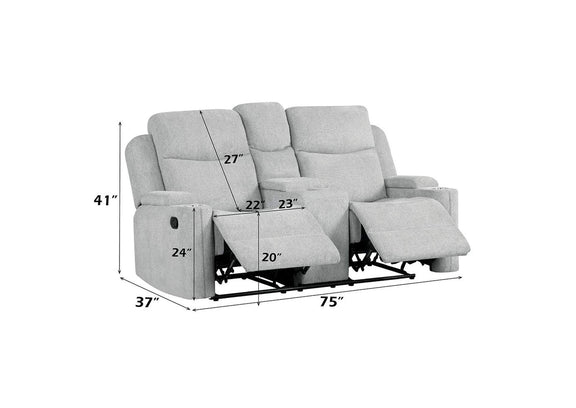 LV04681 Galya Motion Loveseat with Console