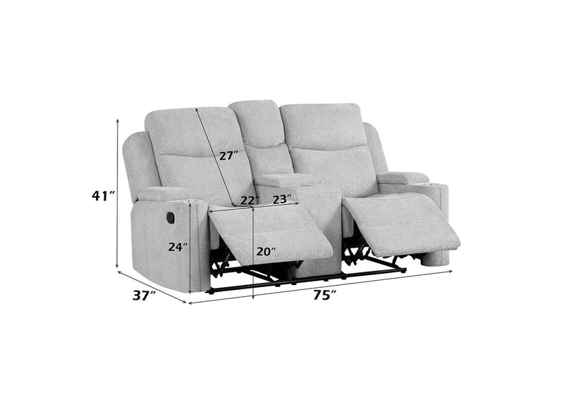 LV04681 Galya Motion Loveseat with Console