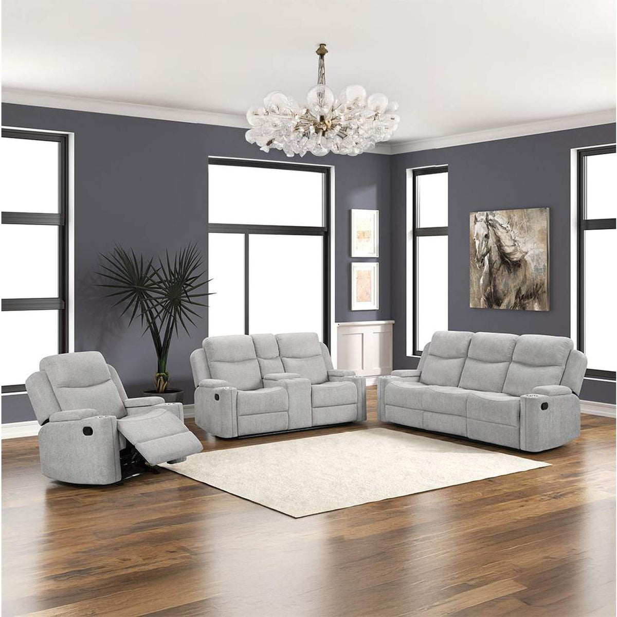 LV04681 Galya Motion Loveseat with Console