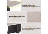 LV04765 Jacory Coffee Table with Bottocino Marble Top