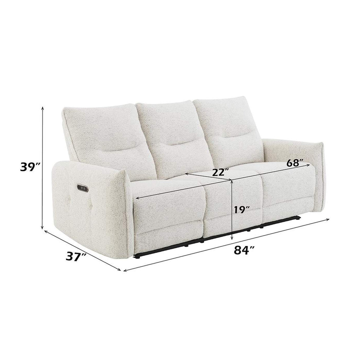 LV04780 Lalisa Power Motion Sofa with USB Port
