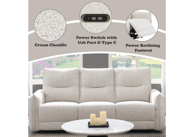 LV04780 Lalisa Power Motion Sofa with USB Port