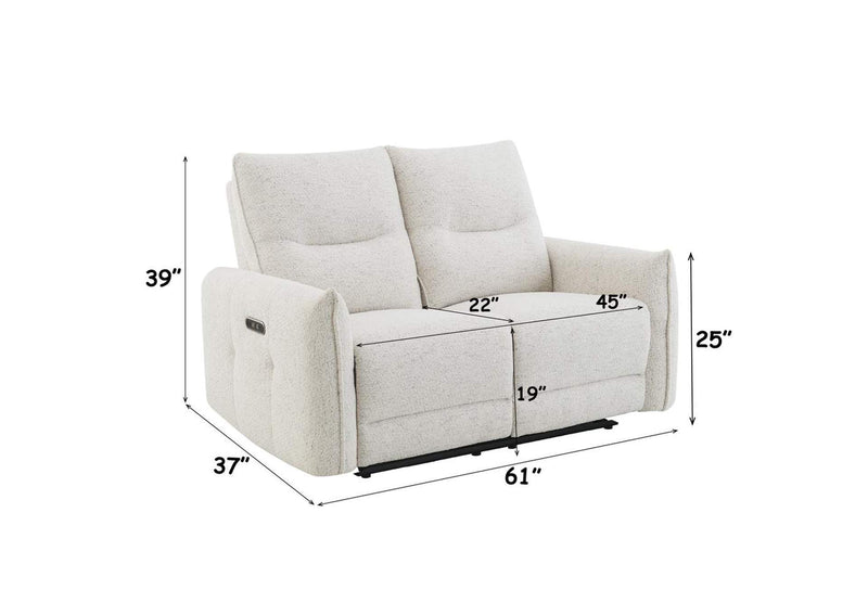 LV04781 Lalisa Power Motion Loveseat with USB Port
