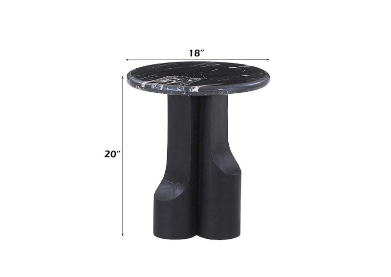 LV04786 Kinton End Table with Natural Marble Top