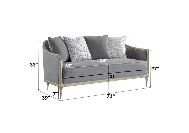 LV04821 Fernando Loveseat with 4 Pillows