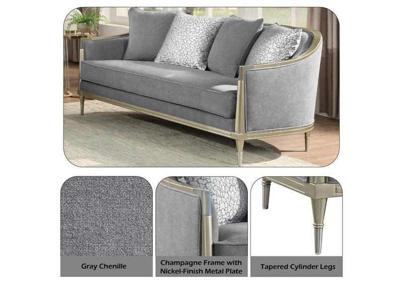 LV04821 Fernando Loveseat with 4 Pillows