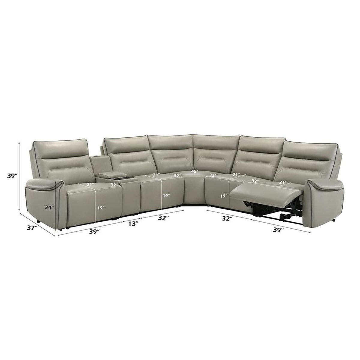 LV04830 Jayke Power Motion Sectional Sofa