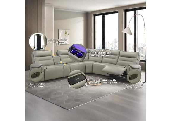 LV04830 Jayke Power Motion Sectional Sofa