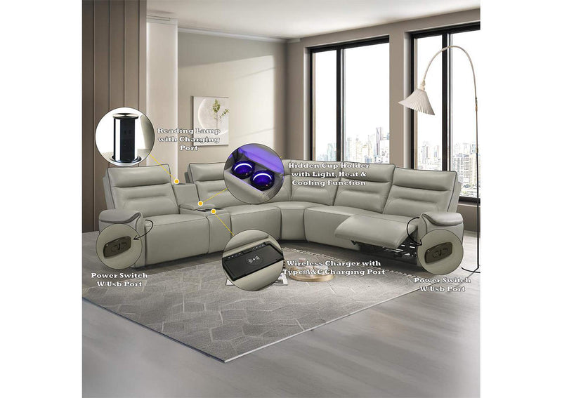 LV04830 Jayke Power Motion Sectional Sofa