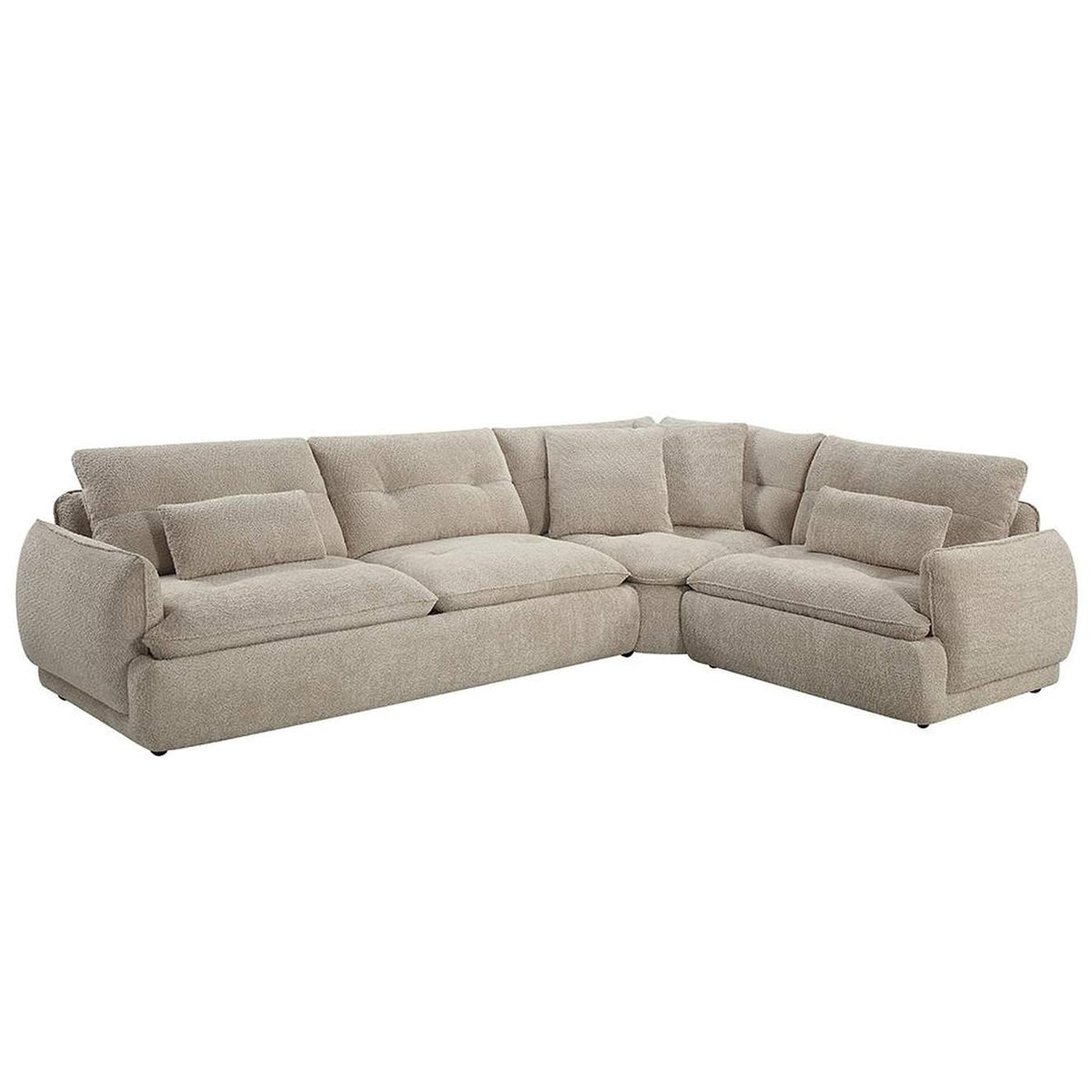 LV04840 Jonina Sectional Sofa with 4 Pillows