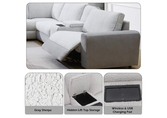 LV04891 Tarrance Modular Console with Wireless Charging and USB