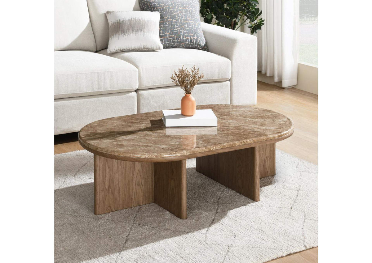 LV05315 Markku Coffee Table with Natural Marble