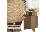 LV05316 Markku End Table with Natural Marble