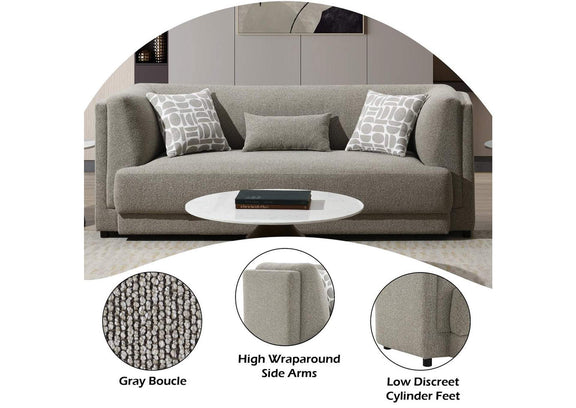 LV05380 Glenda Sofa with 3 Pillows