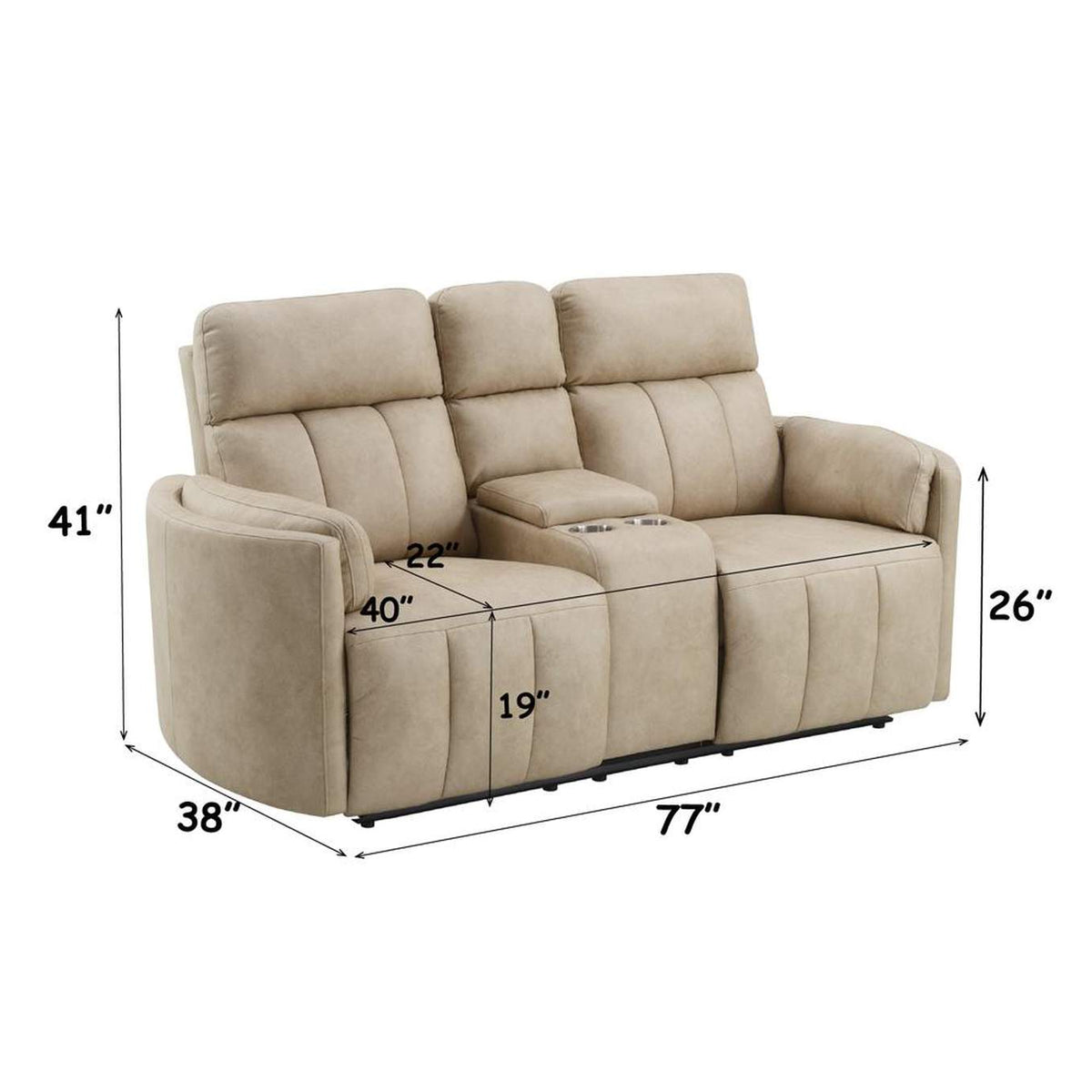 LV05401 Elison Motion Loveseat with Console