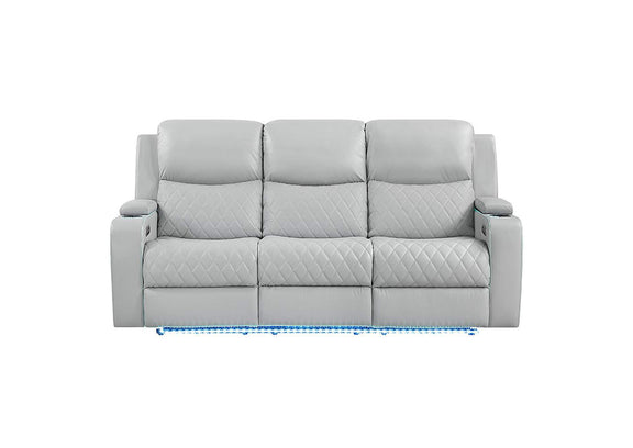 LV05900 Elonzo Power Motion Sofa with Led, Power Headrest and Speaker