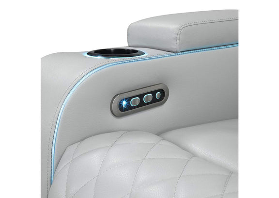 LV05900 Elonzo Power Motion Sofa with Led, Power Headrest and Speaker