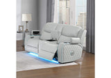 LV05901 Elonzo Power Motion Loveseat with Console, Led, Power Headrest and Speaker