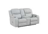 LV05901 Elonzo Power Motion Loveseat with Console, Led, Power Headrest and Speaker