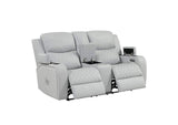 LV05901 Elonzo Power Motion Loveseat with Console, Led, Power Headrest and Speaker