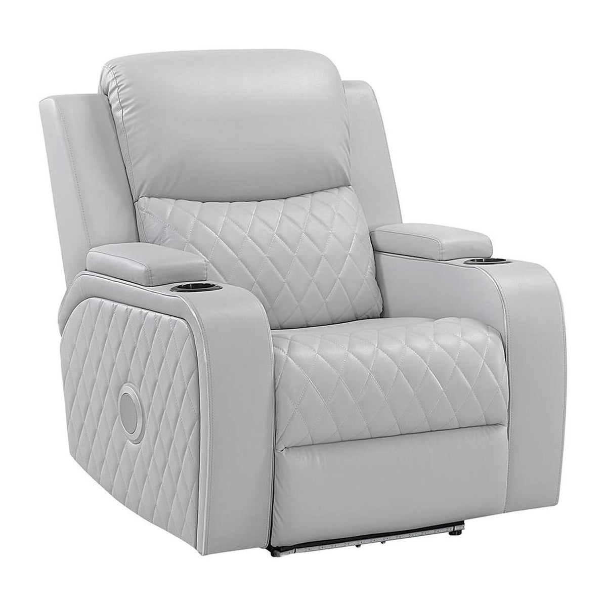 LV05902 Elonzo Power Motion Recliner W with Led, Power Headrest and Speaker