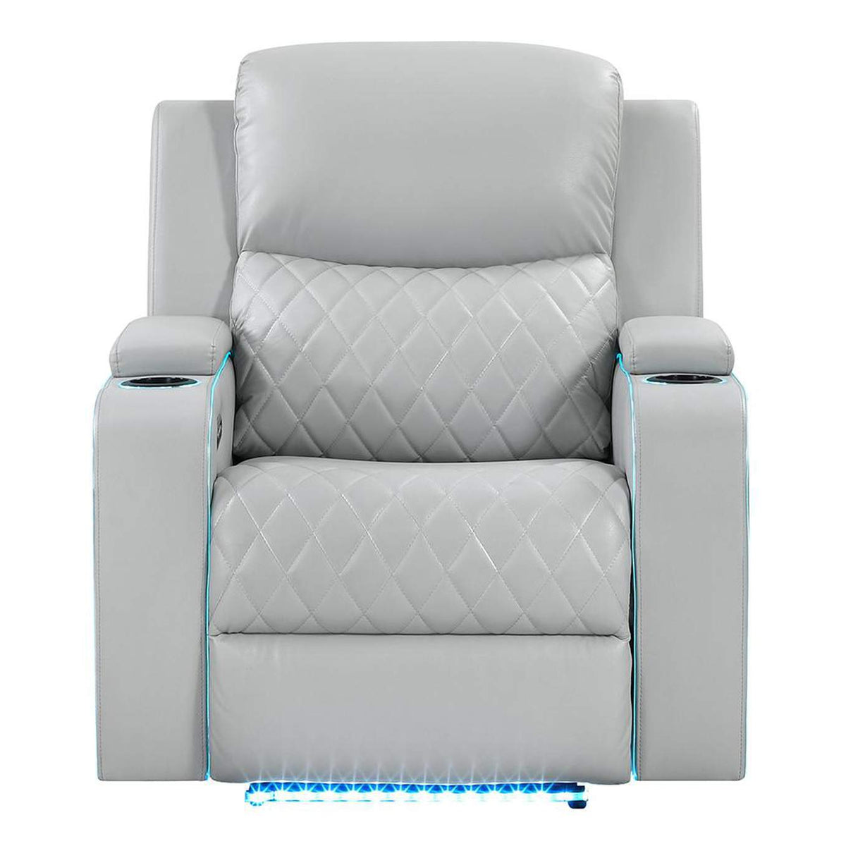 LV05902 Elonzo Power Motion Recliner W with Led, Power Headrest and Speaker