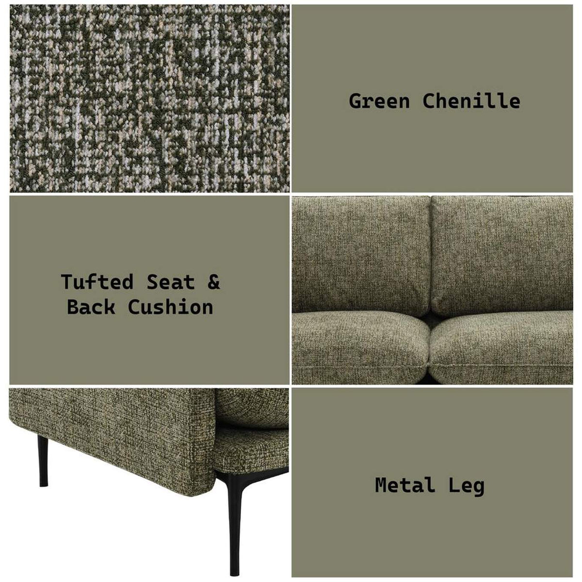 LV05950 Dalton Sofa with 2 Pillows