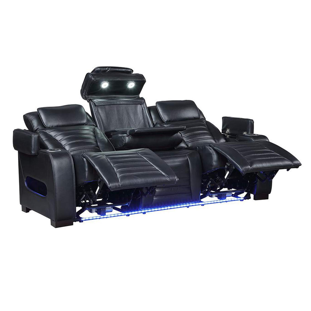 LV06080 Ephron Power Motion Sofa with Dropdown Table, Wireless Charging, Reading Light, Power Headrests and Led
