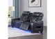 LV06081 Ephron Power Motion Loveseat with Console, Power Headrests, Led and Speakers