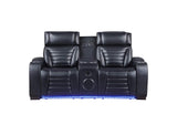 LV06081 Ephron Power Motion Loveseat with Console, Power Headrests, Led and Speakers