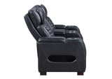 LV06081 Ephron Power Motion Loveseat with Console, Power Headrests, Led and Speakers