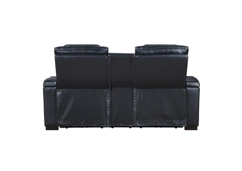 LV06081 Ephron Power Motion Loveseat with Console, Power Headrests, Led and Speakers