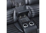LV06081 Ephron Power Motion Loveseat with Console, Power Headrests, Led and Speakers