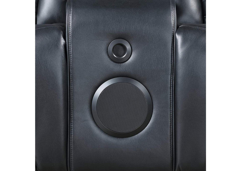 LV06081 Ephron Power Motion Loveseat with Console, Power Headrests, Led and Speakers