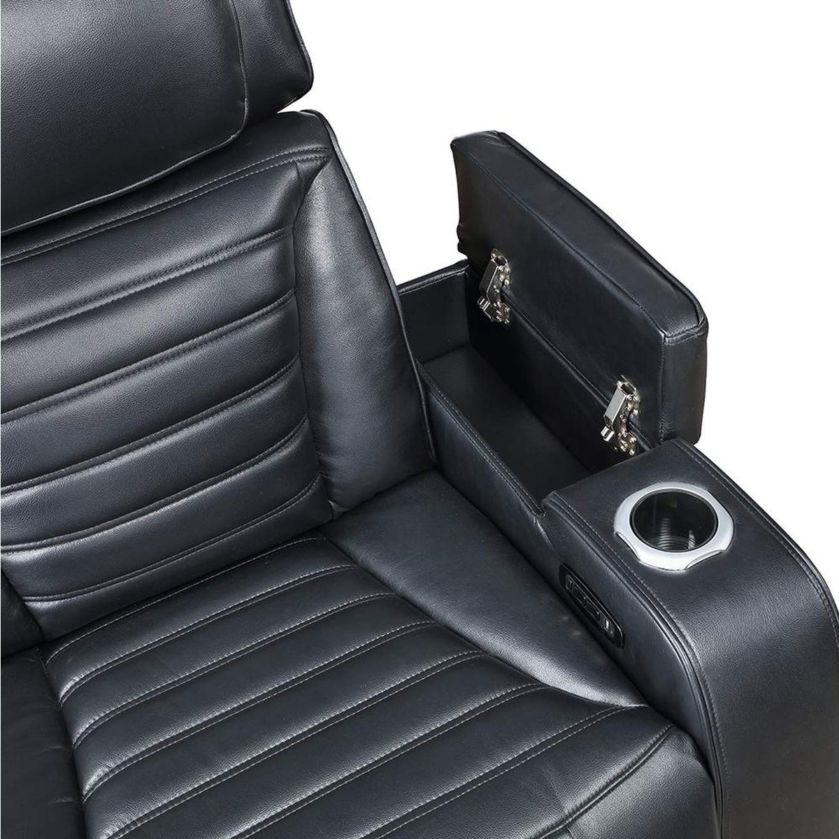 LV06082 Ephron Power Motion Recliner with Power Headrest and Led